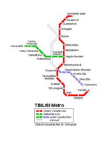 map of subway in Tbilisi